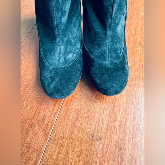 Auth Christian Louboutin Suede Stretch Mid  Gena 85 Boots . Eu 37.5 US 7.5 - Picture 11 of 17